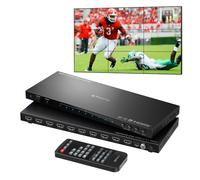 Video Wall Controller 3x3 4K, PORTTA HDMI Video Wall Processor with 19 Splicing Modes, RS232, 180° Rotate, Audio Extractor, 3x3, 3x2, 2x3, 2x2, 4x2, 2x4, 1x2, 2x1, 9 tv Screens into 1 Wall Display
