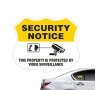 Video Warning Sign Decals, Security Camera Warning Label, "This Property is Protected by Video" Adhesive Labels, Ideal for Window, Door, and Indoor Use, Size: 3.27 x 2.76 inches