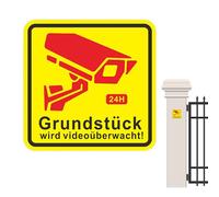 Video Warning Sign - Reflective Security Notice, Adhesive Monitoring Decal, Weatherproof Alert Marker | Continuous Recording Area Indicator Feature, High Visibility Messaging Fe