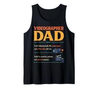 Videographer Dad Camera Filmmaker Video Creator Father Day Tank Top