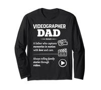 Videographer Dad Video Creator Father Family Memories Long Sleeve T-Shirt