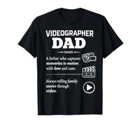 Videographer Dad Video Creator Father Family Memories T-Shirt