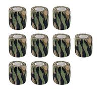VideoPUP 10pcs Tattoo Grip Tape,Disposable Cohesive Tattoo Grip Cover Elastic Bandage Handle Grip Tube for Tattoo Machine Tattoo Grip Accessories,Wetland Camouflage