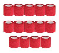 VideoPUP 14pcs Tattoo Grip Tape Red, 2"x 5Yards Disposable Cohesive Tattoo Grip Cover Wrap Elastic Bandage Handle Grip Tube for Tattoo Machine Tattoo Grip Accessories