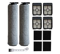 VideoPUP 3649A Replacement 4 Vacuum Filters + 2pcs Brush Rollers+4 Sponges Compatible with Crosswave Vacuum Cleaner HF3 3649A with 1pc Cleaning Brush
