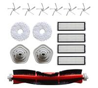 VideoPUP Replacement HEPA Filter Mop Pads Kit Compatible with Dreame Bot W10 W10pro Sweeper Vacuum Cleaner,1pc Main Brush,6pcs Side Brushes,4pcs HEPA Filters,2pcs Mop Pads,2pcs Mop base