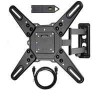 VideoSecu ML531BE2 TV Wall Mount kit with Free Magnetic Stud Finder and HDMI Cable for Most 26-55 TV and New LED UHD TV up to 60 inch 400x400 Full Motion with 20 inch Articulating Arm WT8