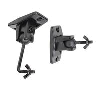VideoSecu One Pair Black Univaersal Satellite Speaker Mount Bracket for Wall and Ceiling, fits Keyhole and thread hole with 1/4 20 threads, 4mm and 5mm 1ST by VideoSecu