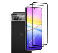 VideoSecu Pack of 2 + 2 Tempered Glass Screen Protector for Google Pixel 8A Camera Screen Protector, 9H Hardness HD Bubble-Free Tempered Glass Screen Protector - 100% Touch Accuracy, Scratch-Resistant