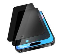VideoSecu Privacy Screen for Tempered Glass for iPhone 15/15 Pro Screen Protector, Pack of 2, 9H Hardness, Bubble-Free, Anti-Spy Screen Protector, Touch Accuracy, Privacy Film, Scratch-Resistant