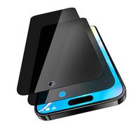 VideoSecu Privacy Screen for Tempered Glass for iPhone 16 Screen Protector, Pack of 2 9H Hardness HD Bubble-Free Anti-Spy Screen Protector Touch Accuracy Privacy Screen Protector Scratch Resistant