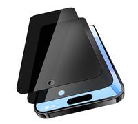 VideoSecu Privacy Screen Tempered Glass for iPhone 15 Pro Max Screen Protector, Pack of 2, 9H Hardness, Bubble-Free, HD Anti-Spy Screen Protector, 100% Touch Accuracy, Privacy Film, Scratch-Resistant