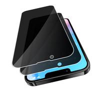 VideoSecu Privacy Screen Tempered Glass for iPhone 16e Screen Protector, Pack of 2 HD 9H Hardness Bubble-Free Anti-Spy Screen Protector - 100% Touch Accuracy Privacy Screen Protector Scratch Resistant