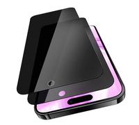 VideoSecu Tempered Glass Privacy Screen Protector for iPhone 16 Pro, Pack of 2 Privacy Screen Protectors, 9H HD Clear, Anti Spy Protective Glass, Anti-Scratch, Shockproof, for Public Use