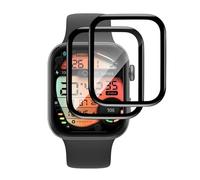 VideoSecu Tempered Glass Screen Protector for Huawei Watch Fit 3, Pack of 4, TPU Screen Protector, HD Clear, Ultra Thin, Sweat-Resistant, Shockproof, Scratch-Resistant for Outdoors, Bubble-Free