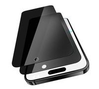 VideoSecu Tempered Glass Screen Protector for iPhone 15/15 Pro, Pack of 2, 9H Hardness, Bubble-Free, Anti-Spy Screen Protector, 100% Touch Accuracy, Privacy Film, HD Scratch-Resistant Privacy Film
