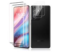 VideoSecu Tempered Glass Screen Protector for Samsung Galaxy S21, Ultra Screen Protector, 9H Hardness Camera Protection, HD Screen Protector, Bubble-Free, Oil-Proof & Scratch-Resistant