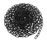 VIDETOL 10 Metres Length 304 Stainless Steel Chain, 3mm Heavy Duty Chain Links, Black Galvanized Steel Welded Link Chains Lift for Fence Gate, Garage Doors, Swing Chains and Bicycle Security Lock