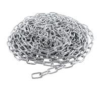 VIDETOL 15 Metres Length 304 Stainless Steel Chain, 4mm Heavy Duty Chain Links, Galvanized Steel Welded Link Chains Lift for Fence Gate, Garage Doors, Swing Chains and Bicycle Security Lock
