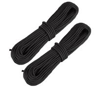 VIDETOL 2 Pack 60m Black Nylon Rope, 6MM Thick Heavy Duty Hanging Cord String, Multi-functional Tarp Hanging String for Garden Bundling, Handmade Projects and Camping