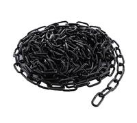 VIDETOL 6 Metres Length 304 Stainless Steel Chain, 4mm Heavy Duty Chain Links, Black Galvanized Steel Welded Link Chains Lift for Fence Gate, Garage Doors, Swing Chains and Bicycle Security Lock