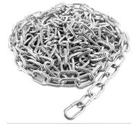 VIDETOL 6 Metres Length Steel Chain, 5mm Heavy Duty Chain Link, Galvanized Steel Welded Link Chains Lift for Fence Gate, Garage Door, Swing Chains and Bicycle Security Lock