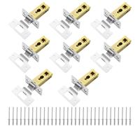 VIDETOL 8 PCS Tubular Latch, 45mm Polished Chrome Mortice Latch, Mute Internal Door Sprung Latch for Various Door Lock Handles