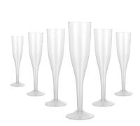 VIDETOL 90 Pcs Plastic Champagne Flutes, 184ml/6.5oz Plastic Champagne Glasses Reusable, Clear Champagne Flutes Great for Wedding, Christmas, Birthday Party and Daily Use
