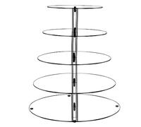 VIDETOL Cupcake Stand, 5 Tier Round Acrylic Cake Stand, Clear Afternoon Tea Stands for Wedding, Birthday, Theme Party, Baby Shower and Bar Party