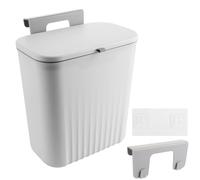 VIDETOL Hanging Kitchen Bin with Sliding Lid, 9L Wall Mounted Cupboard Bin for Cabinet Door, Under Kitchen Counter Bins for Kitchen Cabinet Bedroom Bathroom Office, Green, 24.5x20x15cm