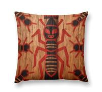 VIDI Ant Totem Pillow Covers Decorative Throw Pillow Covers Farmhouse Double-Sided Pillowcases Soft Cushion Cases Christmas Home Decor for Couch Bed Sofa Living Room 12 "x12