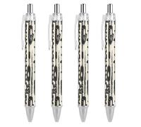 VIDI Ballpoint Pens African Print Design Fine Point 0.5mm Black Pen with Super Soft Grip Ball Point Pen Smooth Writing Retractable Pens for Men Women 4 PCS