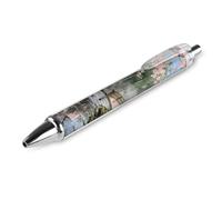 VIDI Ballpoint Pens Cherry Blossom Bridge Fine Point 0.5mm Black Pen with Super Soft Grip Ball Point Pen Smooth Writing Retractable Pens for Men Women 1 PCS