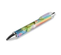 VIDI Ballpoint Pens Frog on Giant Lily Fine Point 0.5mm Black Pen with Super Soft Grip Ball Point Pen Smooth Writing Retractable Pens for Men Women 1 PCS