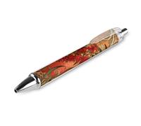 VIDI Ballpoint Pens Ladybug Bottlebrush Spike Fine Point 0.5mm Black Pen with Super Soft Grip Ball Point Pen Smooth Writing Retractable Pens for Men Women 1 PCS