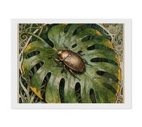 VIDI Beetle Monstera Leaf Diamond Painting Kits for Adults 12"x16" 5D DIY Full Round Drill Diamond Art with Complete Tools Beginner Friendly Craft for Stress Relief, Home Wall Decor and Gift Idea