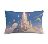 VIDI Cloud - Castle in The Sky Throw Pillow Covers 8"x12" Decorative Pillow Protectors with Hidden Zipper Soft Plush Pillowcase Lumbar Pillows Covers for Living Room Couch Bed Sofa Home Decor