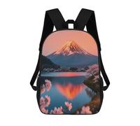 VIDI Laptop Backpack Sunset Fuji Reflection Fashion Bookbag Carry-on Daypack Crossbody Bag for Travel 17 In
