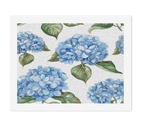 VIDI Paint by Numbers Kit Blue Hydrangea Pattern Digital Oil Painting for Adults DIY Pattern Paint by Number for Beginner Hanging Canvas Oil Painting Kit for Wall Decor 30x40cm