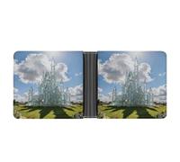 VIDI Slim Wallet for Men Castle on The Prairie Bifold Wallets Front Pocket Credit Card Holder Leather Money Clip