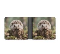 VIDI Slim Wallet for Men Lovely Little Hedgehog Bifold Wallets Front Pocket Credit Card Holder Leather Money Clip
