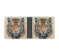 VIDI Slim Wallet for Men Year of The Tiger Tiger Face Bifold Wallets Front Pocket Credit Card Holder Leather Money Clip