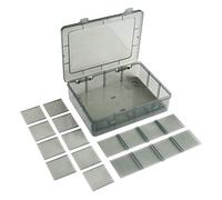 Vidifor 12 Girds Large Plastic Craft Storage Containers, Compartment Storage Container, Parts Storage Box with Adjustable Dividers for Sewing Arts, Washi Tape Batteries Electronics Parts and More