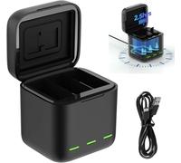 VIDIFY Battery Charger for GoPro Hero 13 Black, Triple Slot USB Charging Case with Type-C Cord Batteries Carry Case Fully Compatible with Original Go Pro 13 Accessories