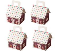 Vidillo Christmas Cupcake Boxes 10Pcs Bakery Treats Boxes Cake Box Holders Cookie Candy Boxes Xmas Kraft Paper Gift Decorative Pastry Holder Boxes Packaging Box Holiday Eve Gift for Kids (Brown)