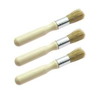 Vidillo Professional Narural Wooden Round Glue Wax Brush for Paint Bookblinding Furniture, Super Wax Brush, Chalk Paint for Little Project