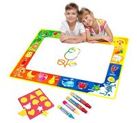 Vidillo Water Doodle Mat, Water Drawing Mat Kids Toys Large Magic Toddlers Painting Board Writing Scribble Boards with 4 Magic Pen and Draw Templates for Boys Girls Size 29 x 19 inch (Fruit)
