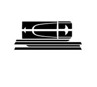 VIdisp Car Hood Engine Cover Vinyl Trunk Rear Body Kit Decal Side Stripe Skirt Sticker,Fit for MINI Cooper Countryman R60 JCW (black)