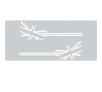 VIdisp Union Jack Flag Door Side Stripe Sticker Decal,Fit for MINI Cooper R56 F56 R50 R53 R55 R57 R58 R59 R60 R61 F55 F60 F54 (White)