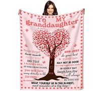 VIDJORDE Granddaughter Gifts from Grandma Granddaughter Blanket Gifts for Granddaughter Birthday Anniversary Graduation Gift for Granddaughter from Grandparents, to My Granddaughter Blanket 50"x60"